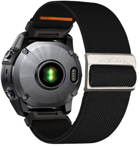 chinbersky 26mm Nylon Armband für Garmin Feinx 6x/5x/7x Armband,Stoff Sport Verstellbares Ersatzarmband für Garmin Fenix 5X Plus, Fenix 6X Pro,Fenix3,Fenix3 HR, Descent MK1/Mk2/ Mk2S,Enduro/Enduro 2