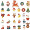 Weihnachtsanhänger Kleine Weihnachtsbaumschmuck Weihnachten Adventskalender Anhänger,28-teilig Mini Christbaum Deko Ornament aus Harz Miniatur Weihnachtsbaum Weihnachten Deko