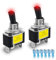 Innfeeltech Interruptor basculante iluminado de 2 piezas, 12V 30A SPST 3 Terminales Interruptor basculante ON/Off de 2 posiciones Luz roja