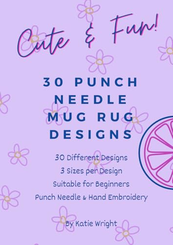 Cute & Fun Mug Rug Patterns & Templates for Punch Needle and Embroidery