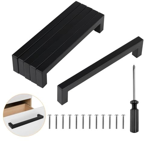 6 Stück Griffe für Küchengriffe 160mm Möbelgriff Edelstahl, Küchengriffe schubladengriffe mit Schrauben und Installationswerkzeugen Geeignet für küchenschränke, Küche, Möbel und Wohndekoration