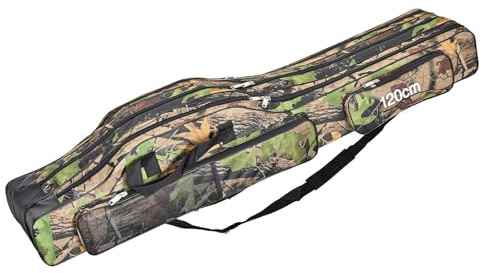 Angeltasche | Angelrutentasche Rutentasche Rutenfutteral Mit Außentaschen, Wasserdichte Fishing Rutentasche Mit Tragegurt, Rutentasche Rod Case Angelkoffer Futteral, Organizer Für Angelausrüstung