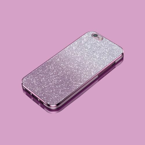 PAIXIKYZ Kompatibel mit iPhone 6/iPhone 6s | Elektroplattierte Transparente TPU + Glitzerpapier Weiche Handyhülle