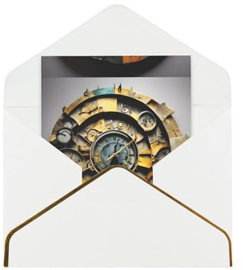 HTTUP Uhr Kunstdruck Grußkarte 11,4 x 15,2 cm Perlpapier Geburtstagskarten Hochzeit Party Einladung