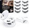 Magnetische Wimpern, Aktualisierte Wiederverwendbare Magnetische Wimpern ohne Eyeliner, Dual-3D-Verlängerungsset für Falsche Magnetische Wimpern Mit Zange, Kein Kleber, Nnatürliches Aussehen