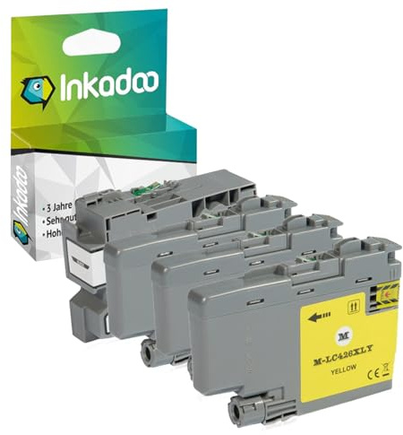 Inkadoo Kompatibel Tinte für Brother LC-426XL MFC-J 4540 Series, MFC-J 4535 DW, MFC-J 4335 DW, MFC-J 4540 DW, MFC-J 4540 DW XL, MFC-J 4340 DW, MFC-J 4540 DWT, Mini 19 Biz-Step