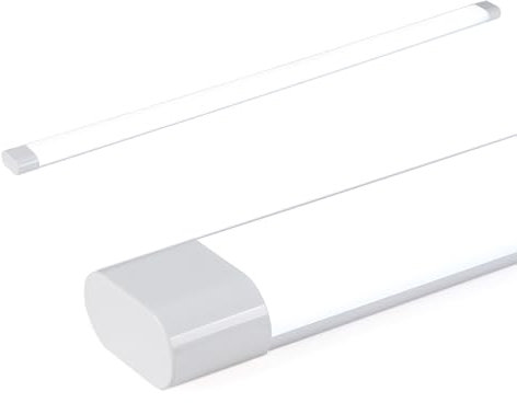 Alpinaluz Luminaria Lineal LED 150cm, Regleta 45W, 5400lm, Blanco Frío 6000K, Pantalla Alta Eficiencia, Difusor Mate, Carcasa Blanca, Iluminación para Oficina y Hogar