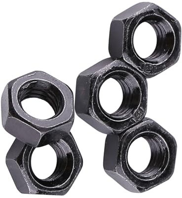 100pcs Din934 M2 M5, écrous Noir, Carbone cloué Zinc Hex (M4)