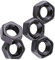 100pcs Din934 M2 M5, écrous Noir, Carbone cloué Zinc Hex (M4)