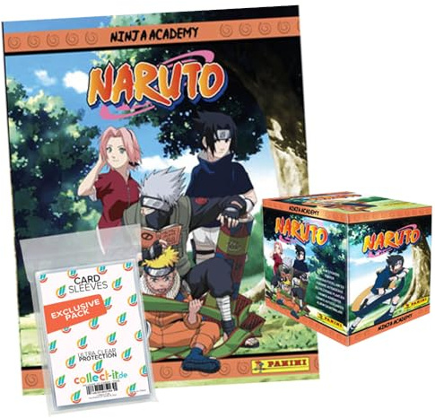 Bundle mit Naruto Ninja Adventures (2025) - Sammelsticker - 1 Display (36 Tüten) + Sammelalbum + Exklusive collect-it Hüllen