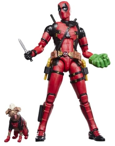 Marvel Legends Series Dogpool and Deadpool, Marvel Studios' Deadpool & Wolverine Film Collectible 15-cm Action Figure Gift