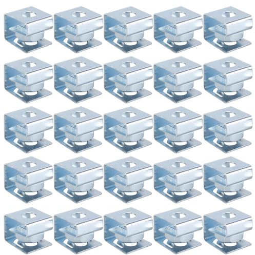 Durlo 25 PCS 10-32 Slide-on Cage Nuts,U Type Cage Nut,Carbon Steel Double U-nut High-strength Galvanized