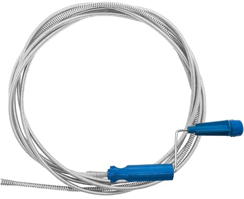 5m Rohrreinigungsspirale mit Handschuhe, Abflussreiniger Spirale, Abflussspirale Rohrreiniger,Flexible Spirale Abfluss Rohrreinigung für Küche Bad Dusche Toilette