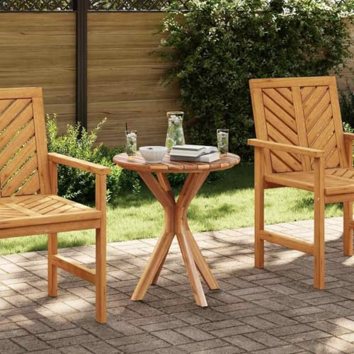 Frdhee Outdoor Terrassentisch Gartentisch Balkontisch,Bistrotisch Braun 70 x 70 x 75 cm Teak Massivholz,Für Garten Balkon Camping,Kann Schnell Installiert Werden,Einfach Zu Warten
