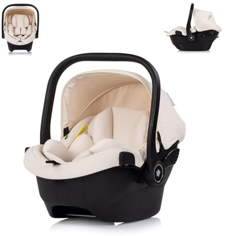Chipolino Babyschale Pearl i-Size (40-85cm) Sonnendach 3-Punkt-Gurt Kopfstütze beige