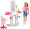 Mattel Barbie FJB36 Deluxe-Set Möbel Salon und Puppe (Blond)