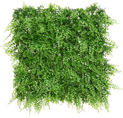 Künstliche Pflanzen Wand 50x50cm Farn Efeu Pflanzenwand Kunstpflanze Wandpaneel Wanddeko Gartendeko