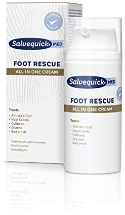 Salvequick ® | Foot Rescue All in 1 Cream | Crema para Pies con Fuerte Efecto Hidratante para un Mejor Proceso de Renovación Natural de la Piel y Sensación Suave en la piel | 100 ml