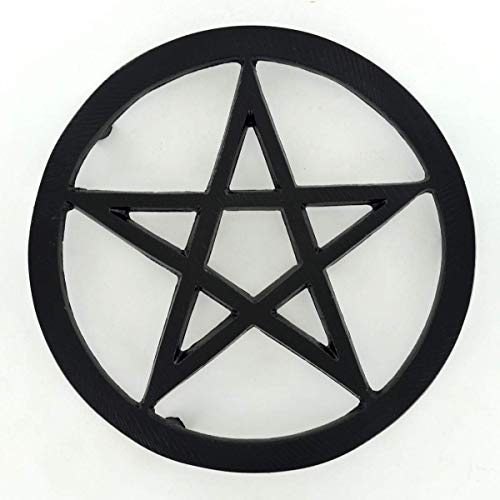 Pentagramm-Untersetzer, Aluminium, Haushaltswaren, Topflappen, kühlender Oberflächenschutz, mythische Küchenarbeitsplatte, 21 cm breit