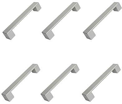 6 Un. TIRADOR Asa Mueble resina ABS cromo mate Puerta Armario COCINA - Distancia tornillos 128MM