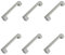 6 Un. TIRADOR Asa Mueble resina ABS cromo mate Puerta Armario COCINA - Distancia tornillos 128MM