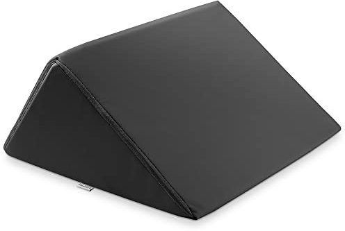 Saloniture Triangle Wedge Massage Table Bolster Under-Knee Pillow, Extra Large - 19 x 12 x 20 x 15.5 Inch - Black
