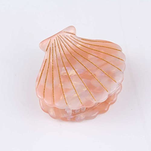 Pinces à cheveux en acrylique avec coquillage - Pour femme et fille