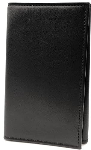 Charmoni - Porte Papier Voiture - 2 Etuis Protèges Carte Grise et Permis Inclus - Porte Document Véhicule avec Rangement Assurance - Cuir - Pochette Blocage RFID Offerte (Noir)