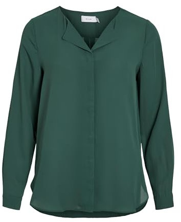 Vila Damen Vilucy L/S Shirt - Noos Bluse, Pineneedle, XL EU