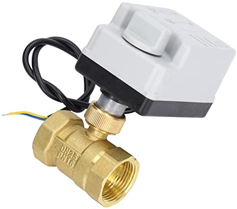 Motorisierter Kugelhahn, DC 12V-24V Stromlos geschlossener elektrischer ABS-Kugelhahn aus Messing für den industriellen Einsatz
