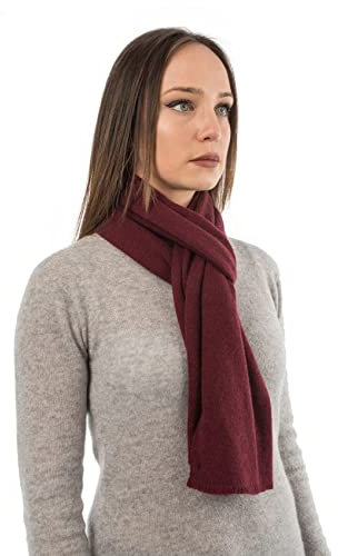 Dalle Piane Cashmere - Schal aus 100% Kaschmir - Made in Italy - für Mann/Frau, Farbe: Bordeaux, Einheitsgröße