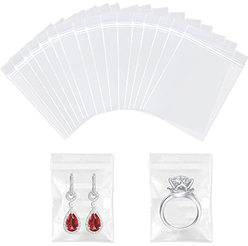 50pcs Resealable Clear Plastic Bags,Press Seal Bags,Sealed Storage Pouches,Small Clear Plastic Bags,Little Baggies Sealable Ziplock Bags,Apply to Jewelry Seeds Screws Earring Beads Daily Pills(5x7cm)