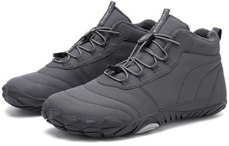 Freiluftkind Kepler Chaussures Pieds Nus Hiver (Gris/Taille EU 47) – la Chaussure Pieds Nus Parfaite pour Ton Aventure – Chaussure Pied Nu Hiver – Chaussure Barefoot Hiver