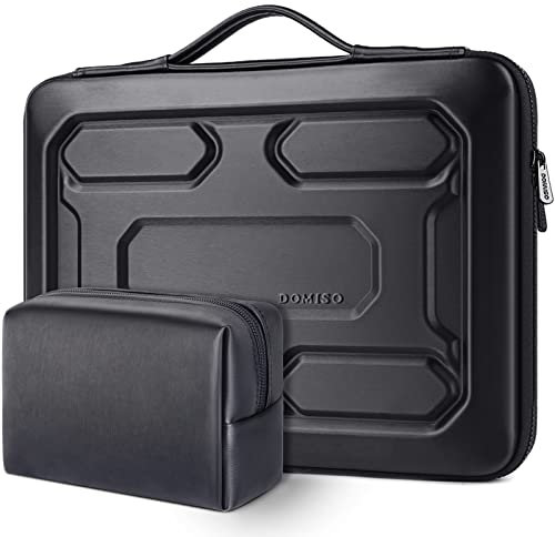 DOMISO Funda para ordinador Resistente a los Golpes de 14 Pulgadas con Funda Protectora con asa Compatible con Lenovo ThinkPad A485/HP ProBook 640 G4/645 G4/14 ThinkPad P14s T14s L14 Gen 2,Negro