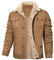 Vancavoo Veste Cargo en Polaire Hiver Chaud Blousons Homme Casual Aviateur Militaire de Coupe-Vent Épaissir Manteaux avec Poches,Kaki,XL