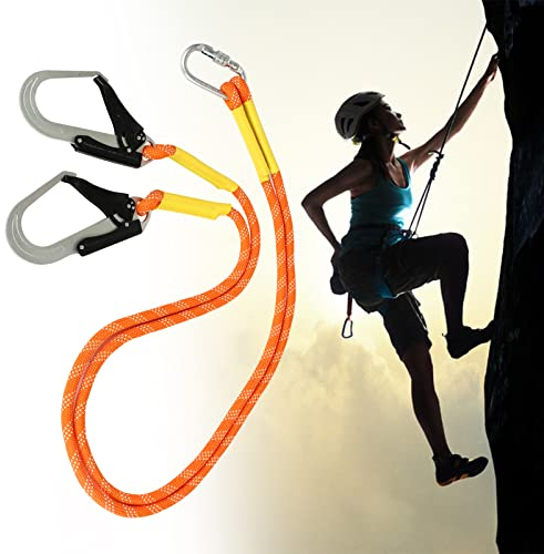 MENAYODA Fallschutz Sicherheitsseil, Sicherheitsleine Professioneller Sicherheitsgurt Werkzeug Absturzsicherung für Bergsteigen Arbeiten in Großer Höhe (1,6m) (A)