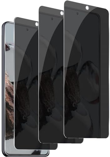 zonyee 3 Piezas Protector de Pantalla de Privacidad para Xiaomi POCO X3/X3 Pro/X3 NFC-6.67, Anti Espía Protectora Película de Cristal Vidrio Templado - 9H Dureza, Anti Arañazo, Sin Burbujas