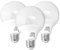 JANDEI - Packung mit 3 x LED-Leuchtmittel, G95, E27, 15W (entspricht 100W) 1500 Lumen, neutralweißes Licht 4200K, CRI＞80, 270 Grad Abstrahlwinkel, nicht dimmbar, Büro, Haus, Küche.
