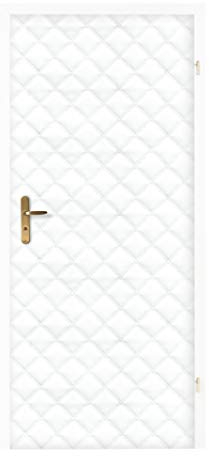 TapeOn - Türpolsterung zur Selbstmontage - Wärmedämmung Tür - Schalldämmung Haustür - Kälteschutz Winter und Ganzjährig, Schallschutz, Thermovorhang - BASIC SET, BxLxH 105x210x2 cm - Weiß