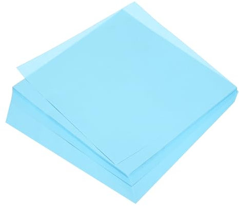 QUARKZMAN 100 Blatt doppelseitiges Faltpapier, 20,3 x 20,3 cm (19,5 x 19,5 cm), quadratisches Blatt für Kunsthandwerksprojekte, Anfänger, Geschenke, Dekor, Hellblau