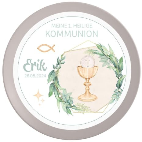Tortenaufleger Kommunion Kelch #1 Name & Datum (20cm)
