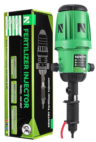 NEWTRY Pompe doseuse Injecteur d'engrais goutte à goutte, réglable de 0,2 à 2%, doseur de liquide 3/4 NPT pour jardin, irrigation et système hydroponique, ferme