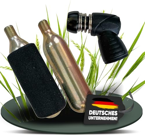 NEMT CO2 Kapseln mit Gewinde 16g CO2 für Luftpumpen Minipumpen (CO2 Fahrradpumpenset)