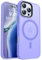 CANSHN Cover Magnetica Opaca per iPhone 16 Pro(6,3 Pollici), [Compatibile con MagSafe] Custodia Traslucida Protettiva Sottile Antiurto, Viola