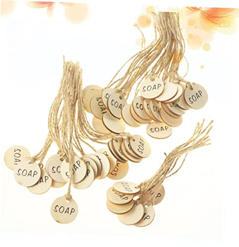COHEALI 50 Pcs Colgante De Botella De Vino Etiquetas De Cuello De Vino Adornos Redondos Etiquetas De De Boda Colgar Etiquetas De Botellas Etiquetas Colgantes De Vino De Madera