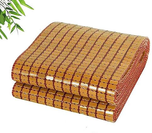 Bambus-Kühlmatte für den Sommer, faltbar, atmungsaktiv, für Schlafzimmer, Sofa, Stuhl, karbonisierte Bambusmatte für besseren Schlaf