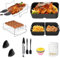 Accesorios para freidoras de aire caliente para Ninja Foodi AF500EU, accesorio para Ninja Foodi Max Dual Zone, inserto de silicona para airfryer Dual Ninja Airfryer accesorios, accesorios de freidora