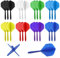 Bbtcxjs 24 STK Integrierte Dart Flights mit Schaft, Integriert Flüge & Schäfte System, Dart Zubehör Flights, mit 2BA Gewinde, Professionelles Dartzubehör(8 Farben)