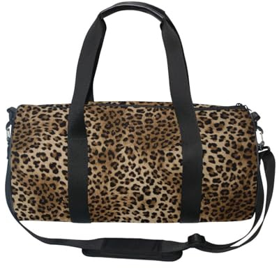 Sporttasche für Damen und Herren, Leopardenmuster, für Gymnastik, Tanz, Wochenende, Übernachtung, Fitness, Workout, Krankenhaus-Tasche, mehrfarbig, Reisetasche