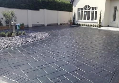 Be-creative Anti-Slip Imprinted Concrete Driveway Paint 20L – Charcoal Grey | Tarmac & Concrete Sealer | Heavy-Duty Colour Restorer | Fade & Oil Resistant | With Grip Additive